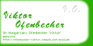 viktor ofenbecher business card